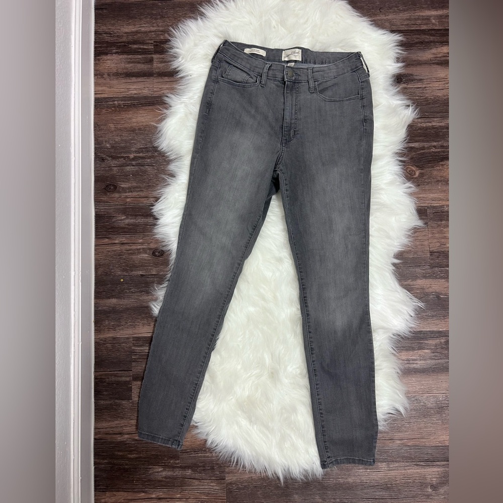 High-Rise Skinny Jeans - Gray - 8R